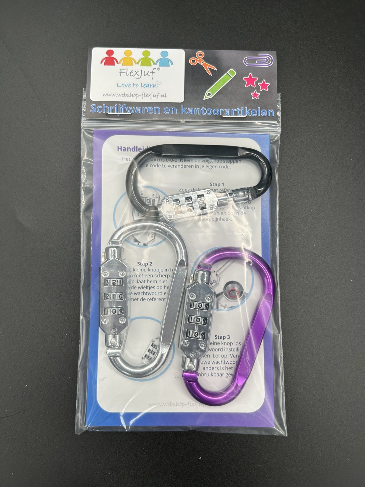 Metall-Zahlenschloss - Karabiner für Escape Room (3er-Set)