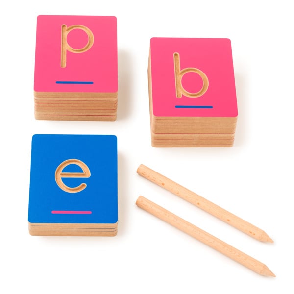 Voel de letters - tactiele traceerletters alfabet - kleine letters