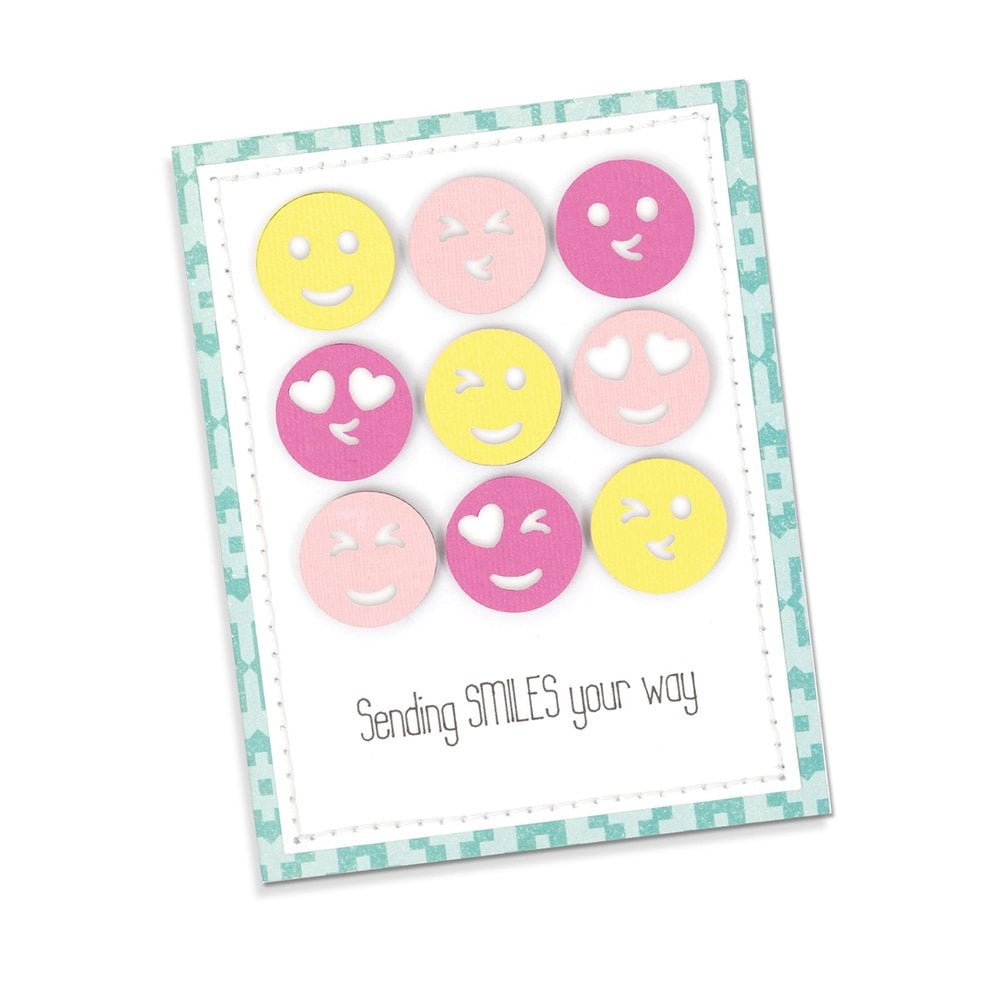 Pons board + ponzen set - Emoji / smileys ponsbord (5 st. + papier)