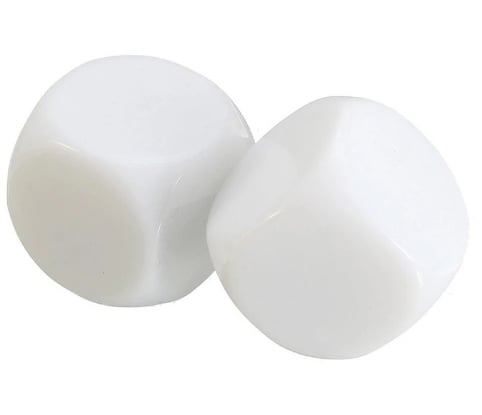 Blanco dobbelstenen XL 2 cm (SET van 20 st.)