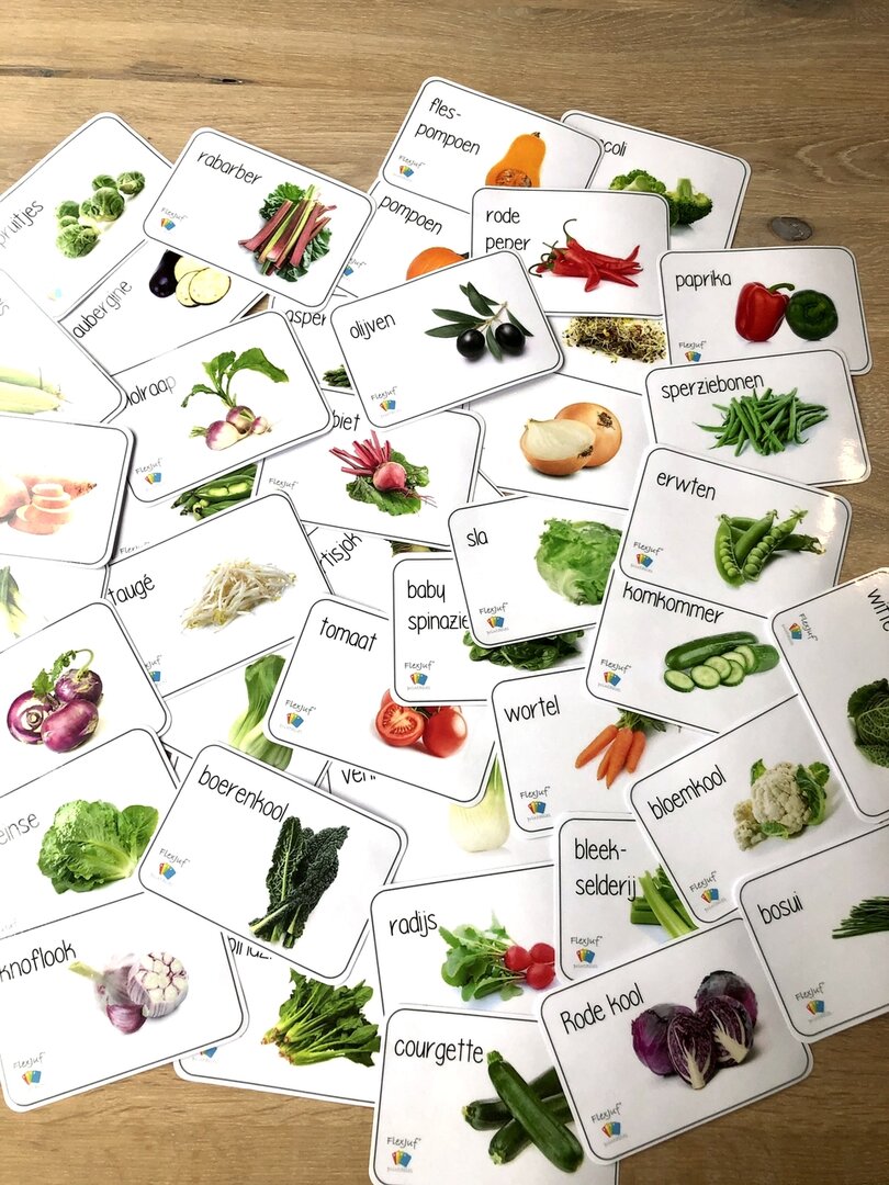 Printable: Flashcards - Groente (42 st.)