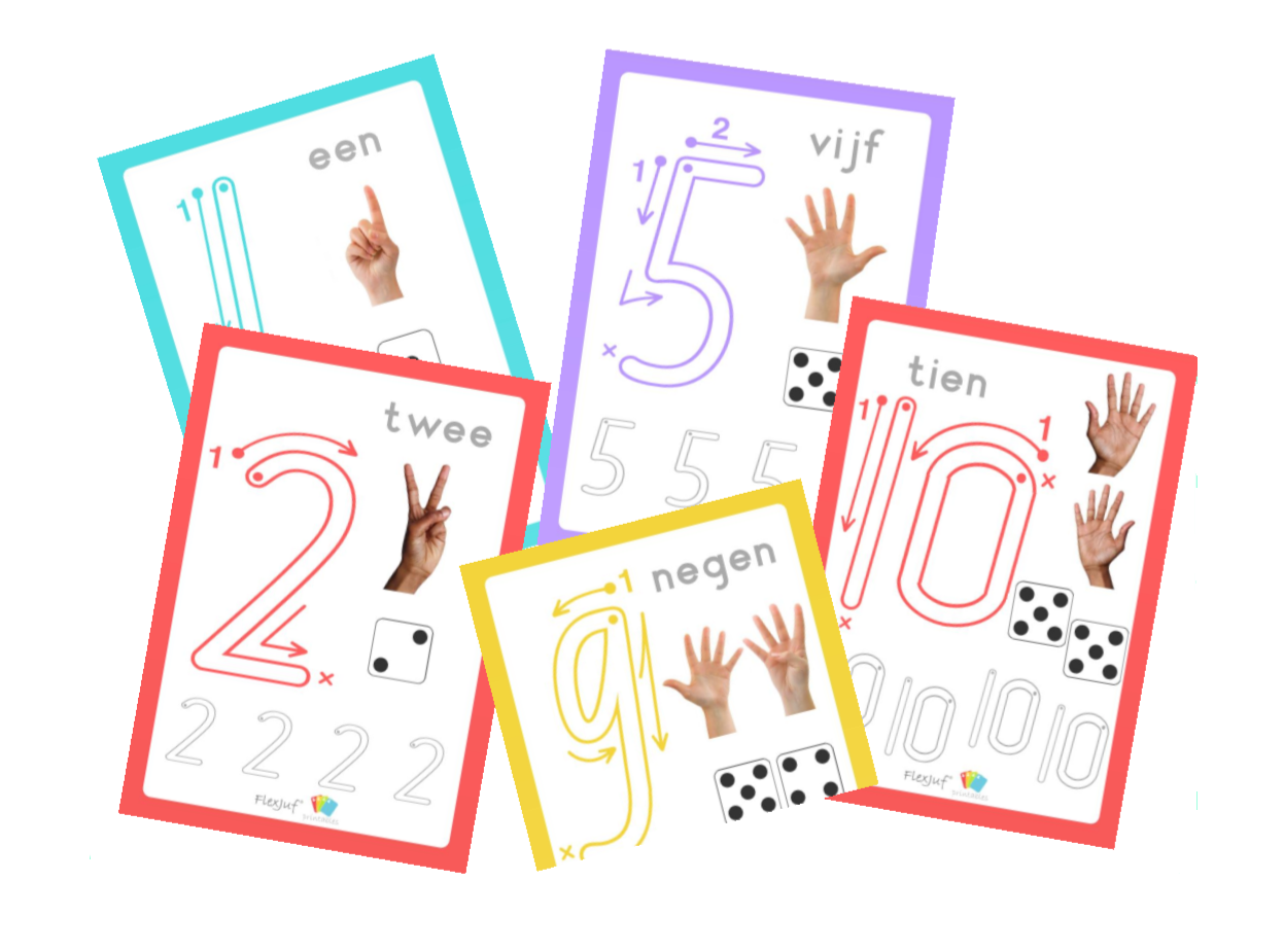 Printable: Cijfers/hand/dobbelsteen