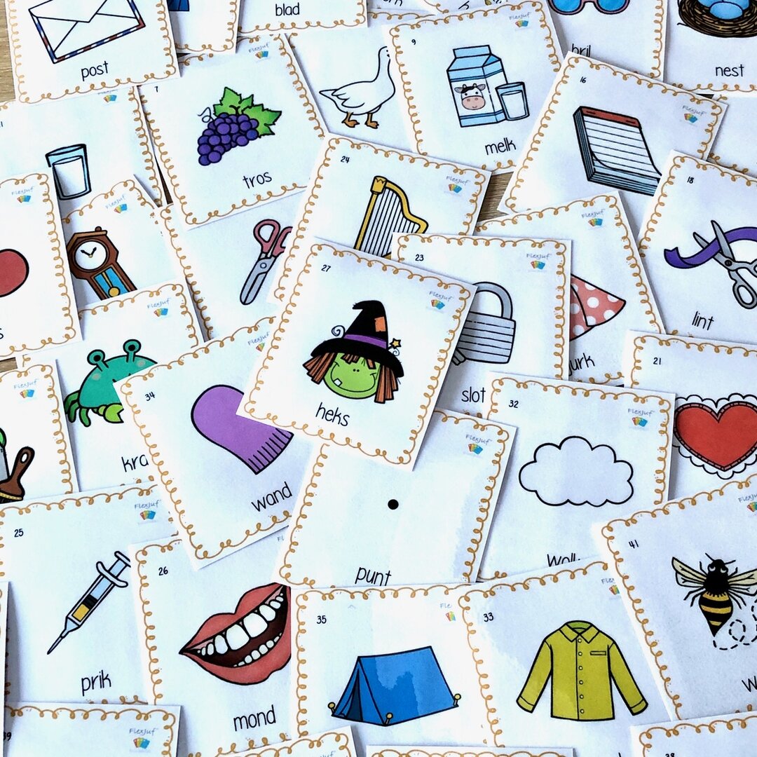 Printable: Flashcards - woorden mkmm en mmkm (42 st.)