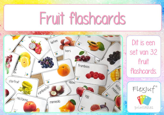 Printable: Flashcards - Fruit (32 st.)