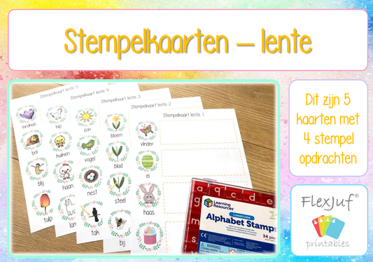 Printable: Stempelkaarten - lente
