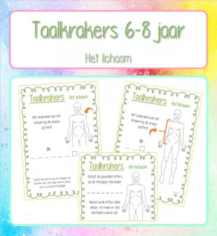 Printable: Taalkrakers 6-8 jaar: het Lichaam