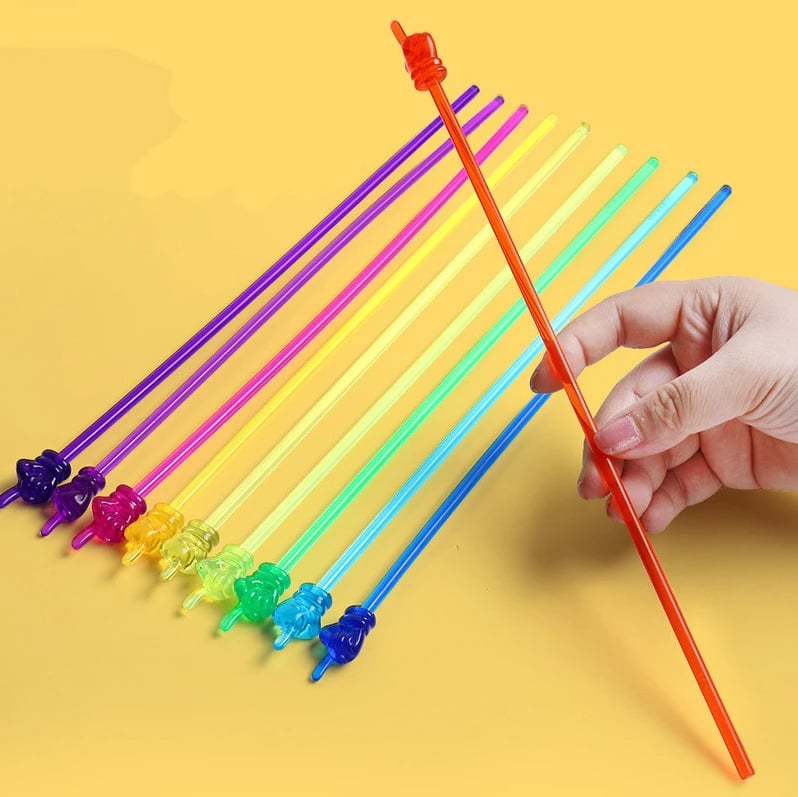 Aanwijzer/aanwijsstok met handje mini (30 cm) - set van 10 st.