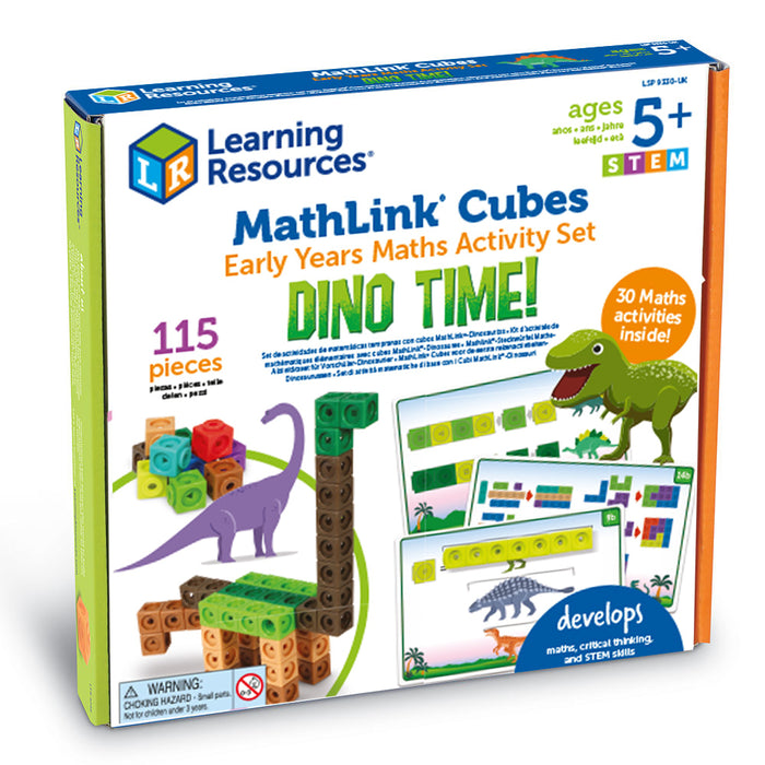 MathLink® Cubes Mathe-Aktivitätsset (ab 5 Jahren) – Dino-Zeit / Dinosaurier