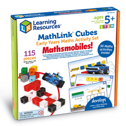 MathLink® Cubes Rekenen Activiteiten set (5+ jaar) - Mathmobiles / Rekenauto's