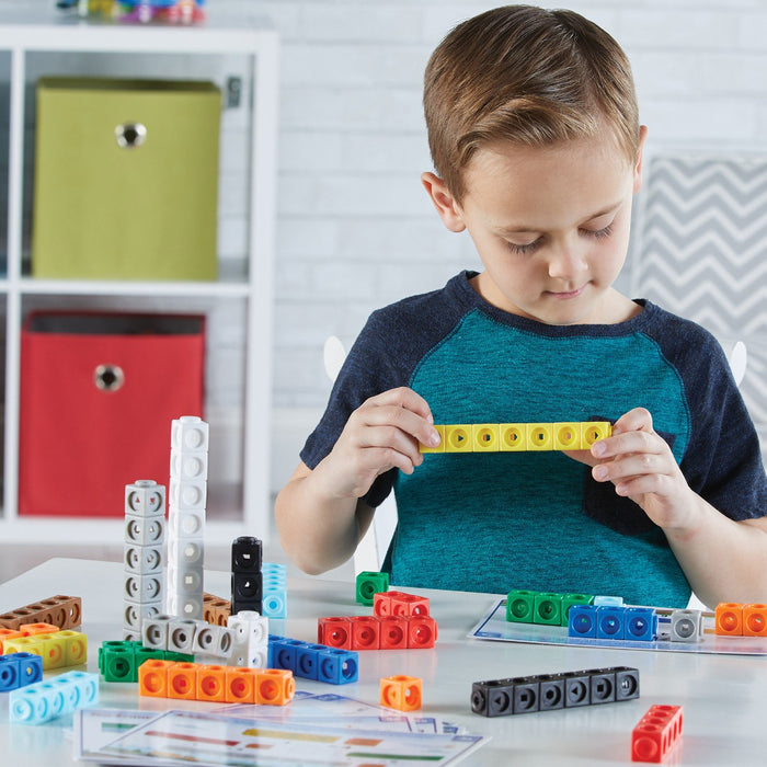 MathLink® Cubes Rekenen Activiteiten set (5+ jaar) - Mathmobiles / Rekenauto's