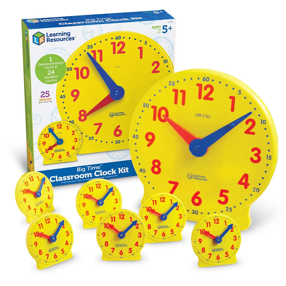 Big time klassenset instructie + kleine klokjes (25 delig)