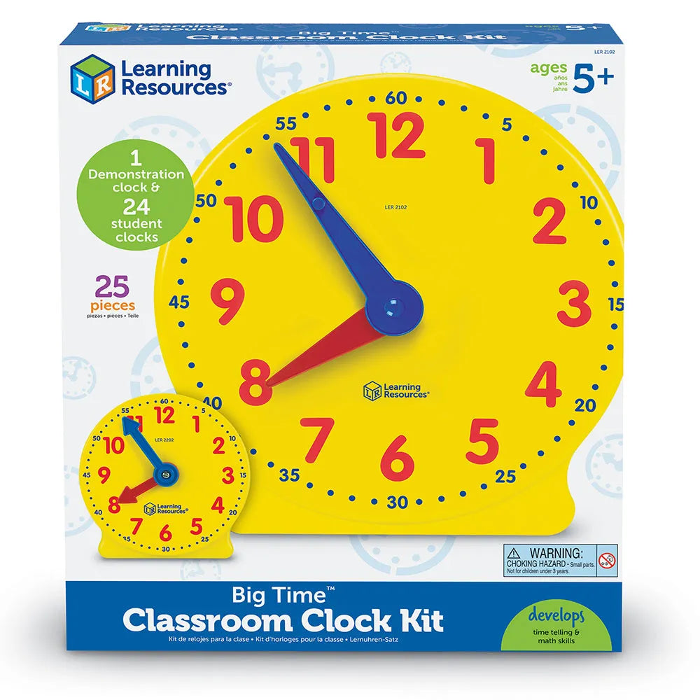 Big time klassenset instructie + kleine klokjes (25 delig)