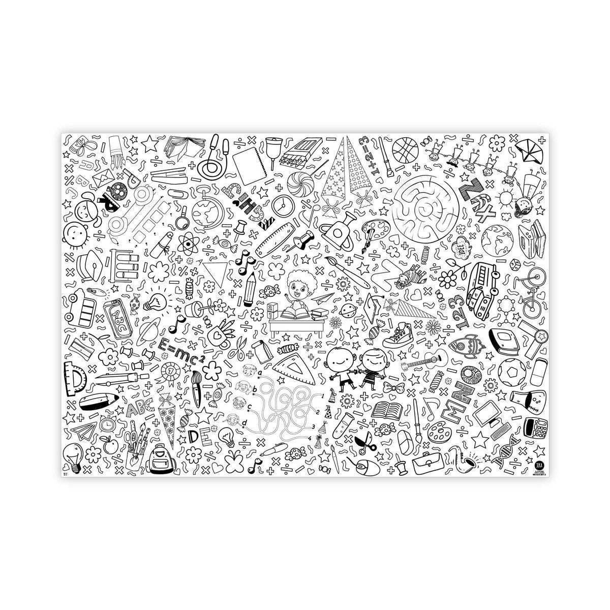 XXL-Gruppenmalseite - Zurück zur Schule (120 x 85 cm)