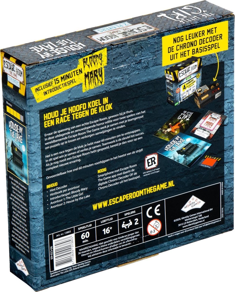 Escape Room - The game - 2 players (spel voor 16+)