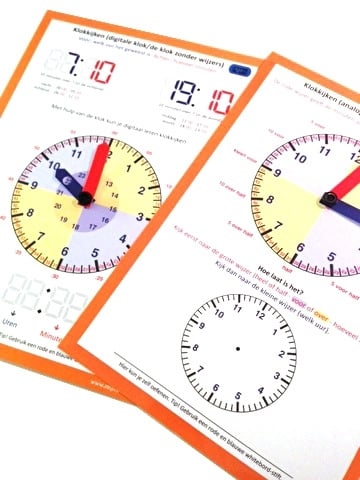 Übungsuhren analog und digital