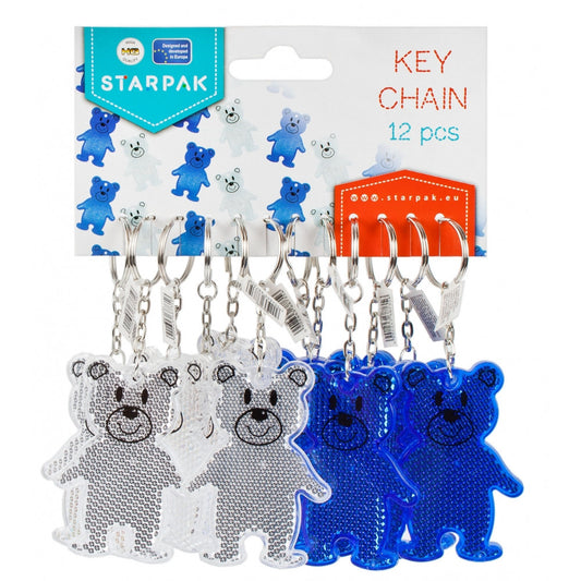 Schlüsselanhänger mit Reflektorbär (jeweils)