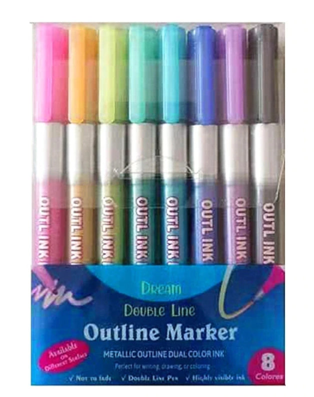 Outline marker (8 stuks)