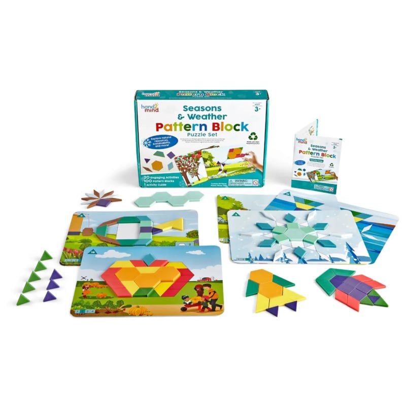 Musterblöcke – Jahreszeiten- und Wetter-Puzzle-Set