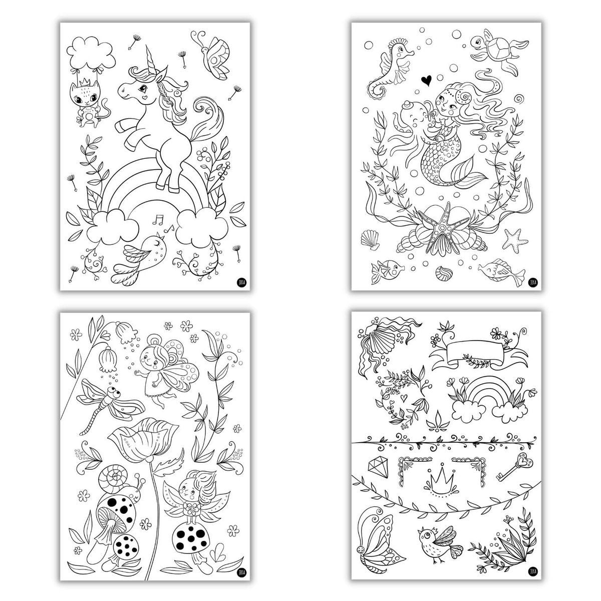 Fensterschablonen Fantasy - wiederverwendbar