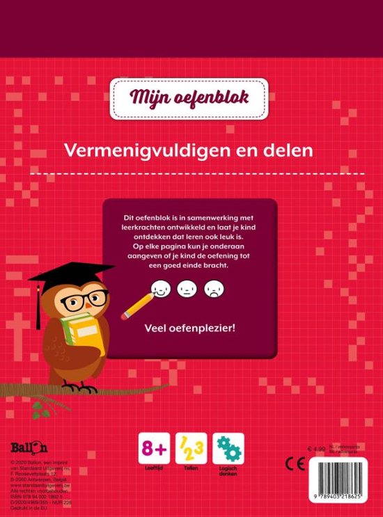 Mijn oefenblok - vermenigvuldigen en delen (3de leerjaar - groep 5)