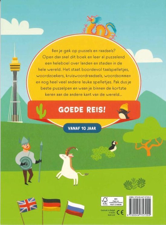 Reis rond de wereld spelletjes boek