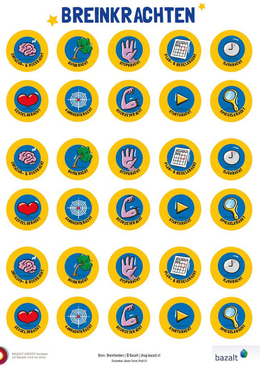 Stickerpakket Breinhelden (300 stuks)