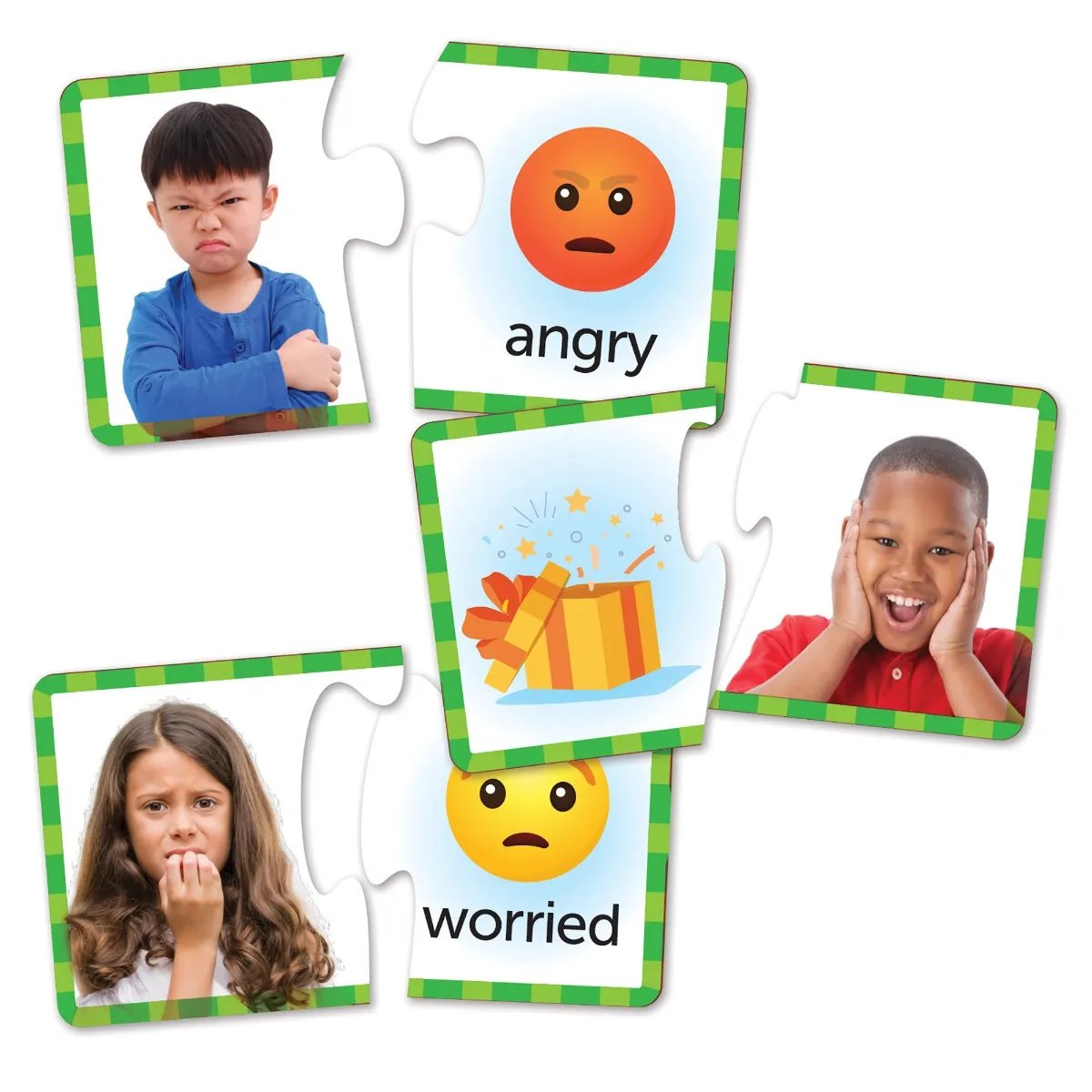 Puzzlekarten – Gefühle und Emotionen (Englisch) / Gefühle und Emotionen (EN)