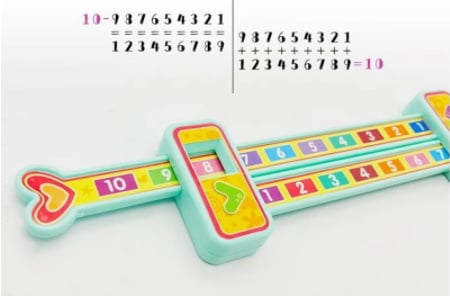 Schuifmaat rekenen - splitsingen van 10 (Set van 4 stuks)