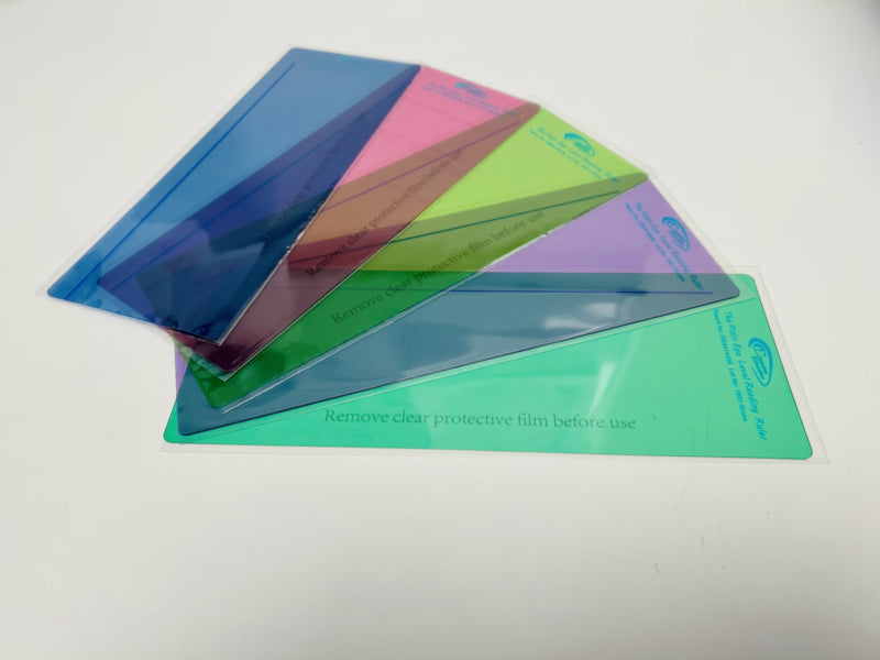 Leeslinialen, set van 5 (Sk, Gr, Ma, Ce, Pu)