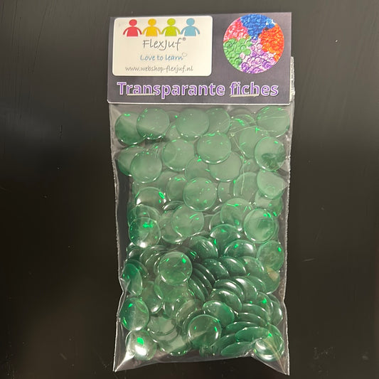 Transparente grüne Berechnungsblätter Ø15 mm