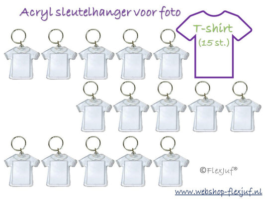 Schlüsselanhänger Foto transparent DIY T-Shirt (15 Stk.)