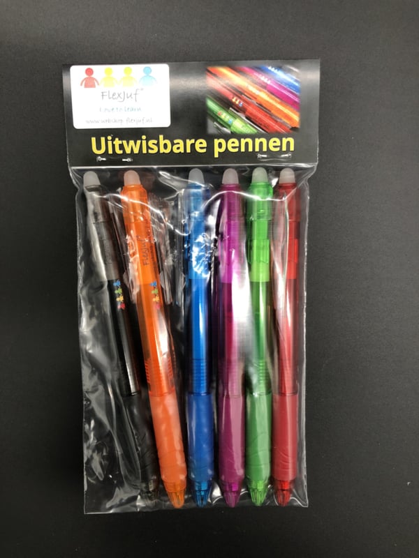 FlexJuf Löschbare Markierstifte (6 Stk.) | reibungslöschbar
