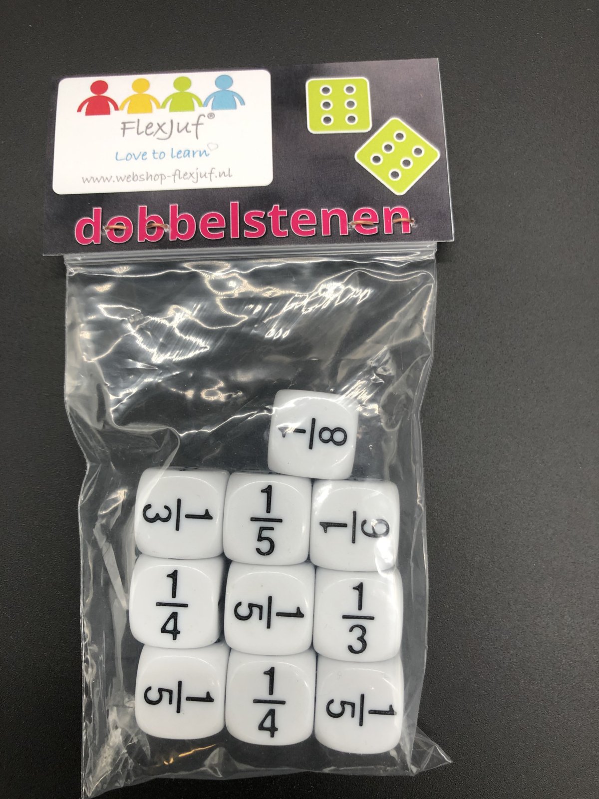 Mathe-Würfel: Brüche (10er-Set)