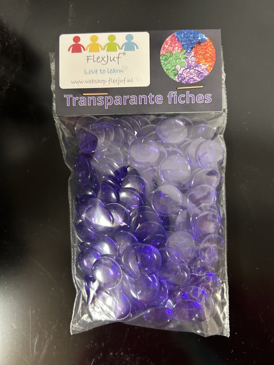 Transparente violette Rechenblätter Ø15 mm
