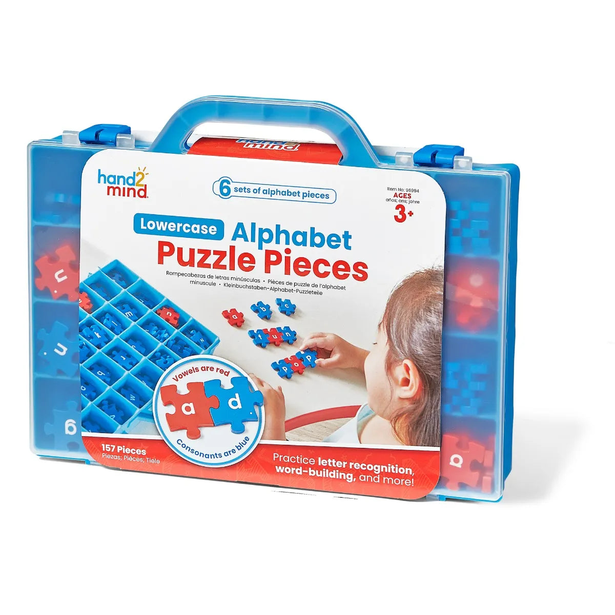 Alfabet puzzel stukjes - kleine letters (157 delig)