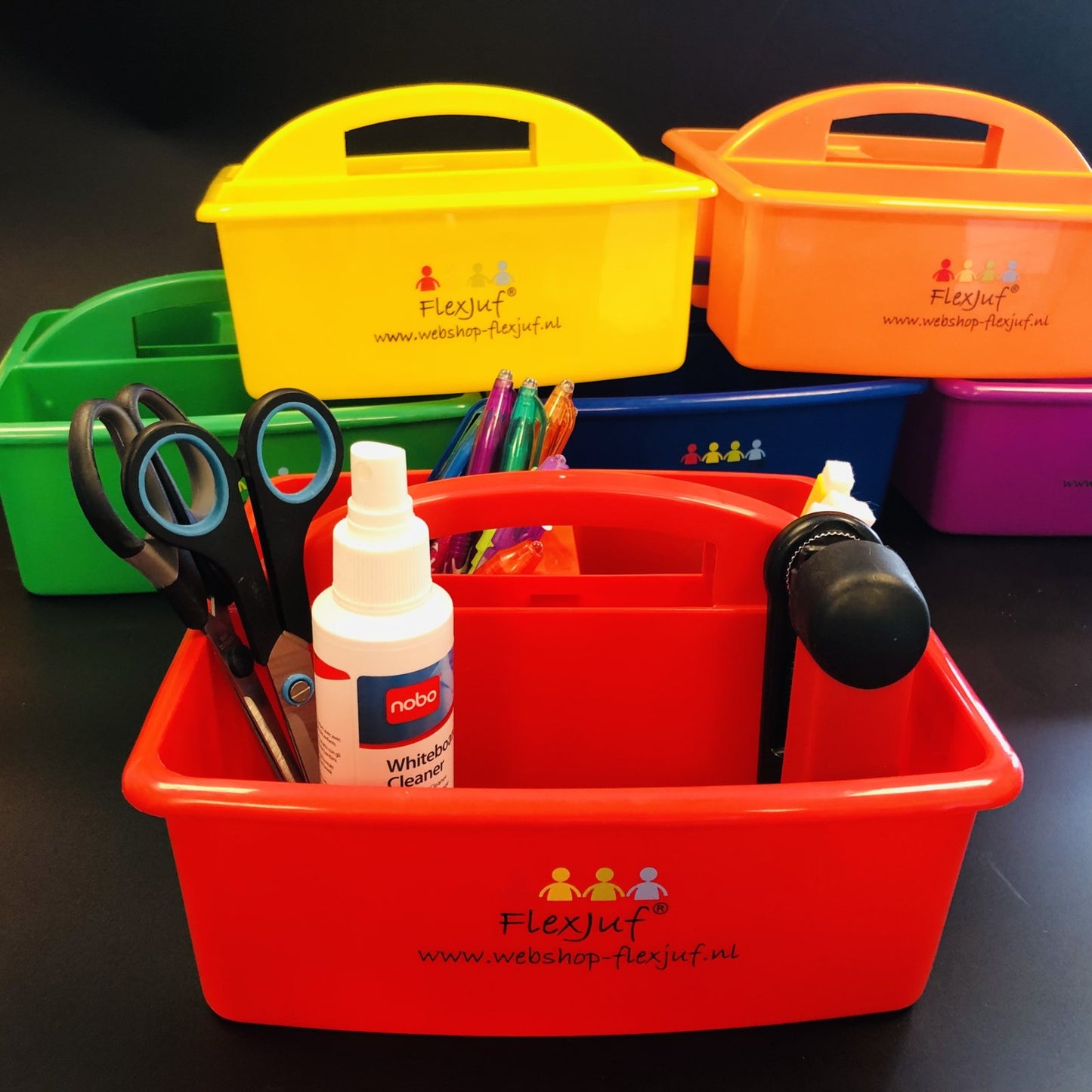 Pennenbak / Caddy Regenboog (6 st.)