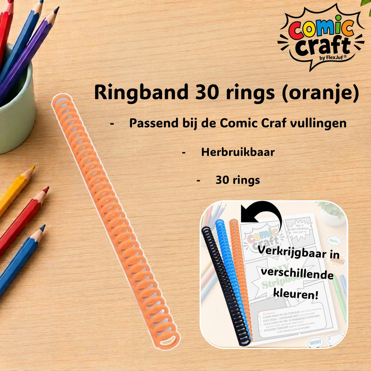 Comic Craft - Ring Binder 30 rings - black