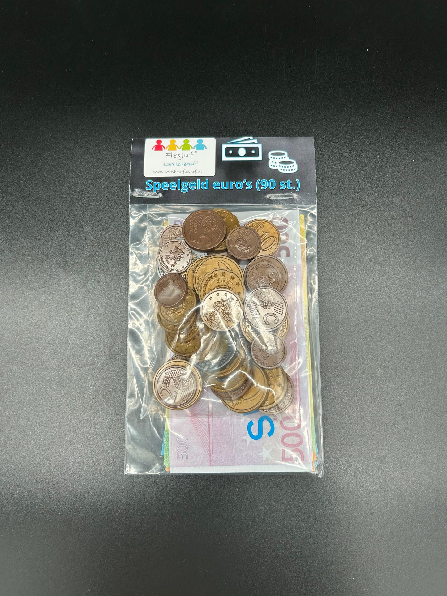 Speelgeld euro's - briefgeld en muntgeld (80 stuks)