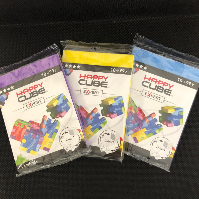 Happy Cube Expert - 3er-Set (lila, blau, gelb)