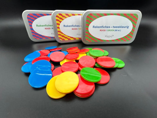 Zweifarbige Matheblätter im Vorteilspack! - 3 Farbkombinationen (3 x 60 Stk.) Ø25 mm