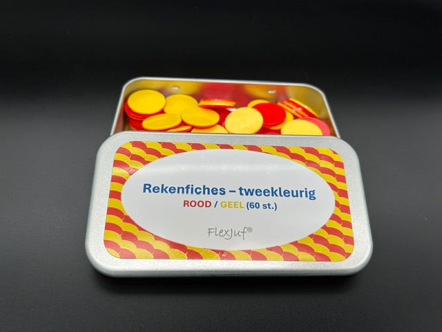 Rekenfiches tweekleurig Voordeelset! - 3 kleurencombinaties (3x 60 st.) Ø25 mm