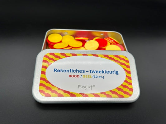 Zweifarbige Mathematikblätter - Rot/Gelb (60 Stk.) Ø25 mm