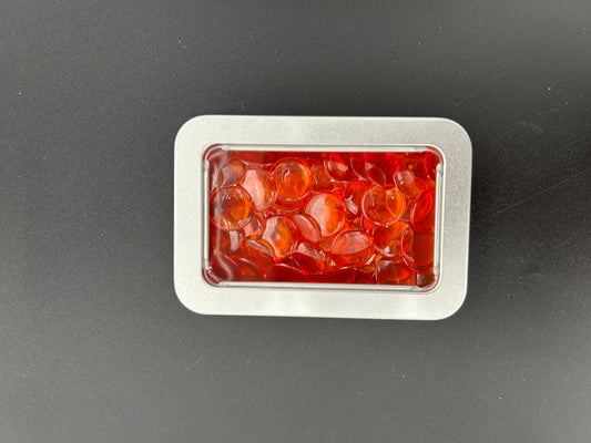 Matheblätter in der Dose (8x6 cm), Transparent Orange (100 Stk.)