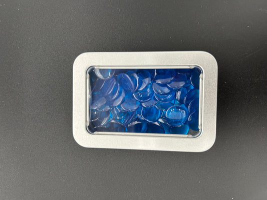 Mathematik-Arbeitsplatten in Dose (8x6 cm), Transparent blau (100 Stk.)