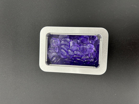 Mathe-Arbeitsplatten in Dose (8x6 cm), Transparent Lila (100 Stk.)