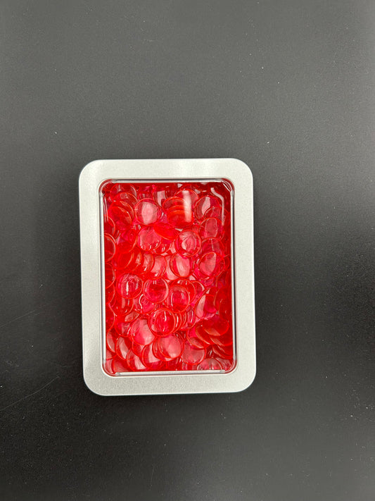 Rechenzettel in Dose (12x8 cm), Transparent Pink (200 Stk.)