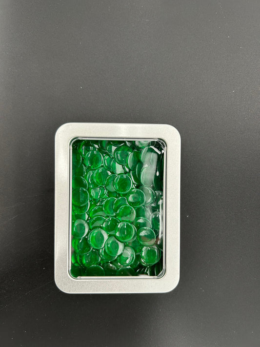 Mathe-Blätter in der Dose (12x8 cm), Transparent Grün (200 Stk.)