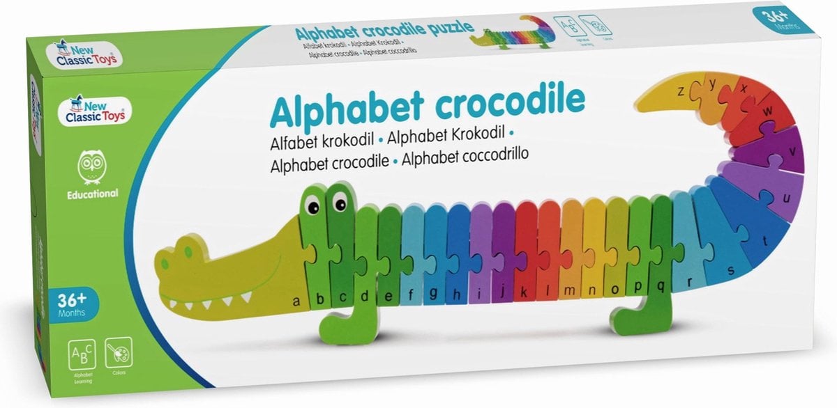 Alfabet puzzel krokodil