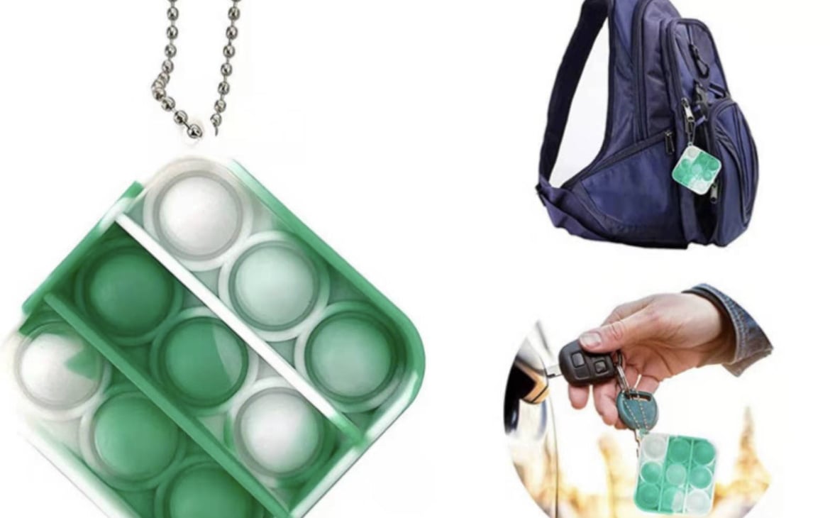 Pop-it sleutelhanger vierkant (15 st.)