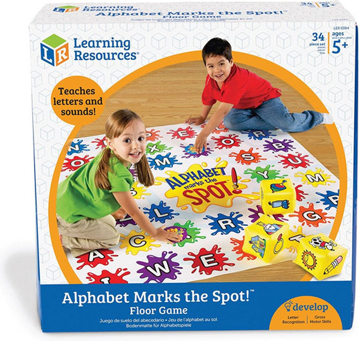 Alphabet markiert den Punkt - Aktivitätsmatte - Bewegtes Lernen - Lesen